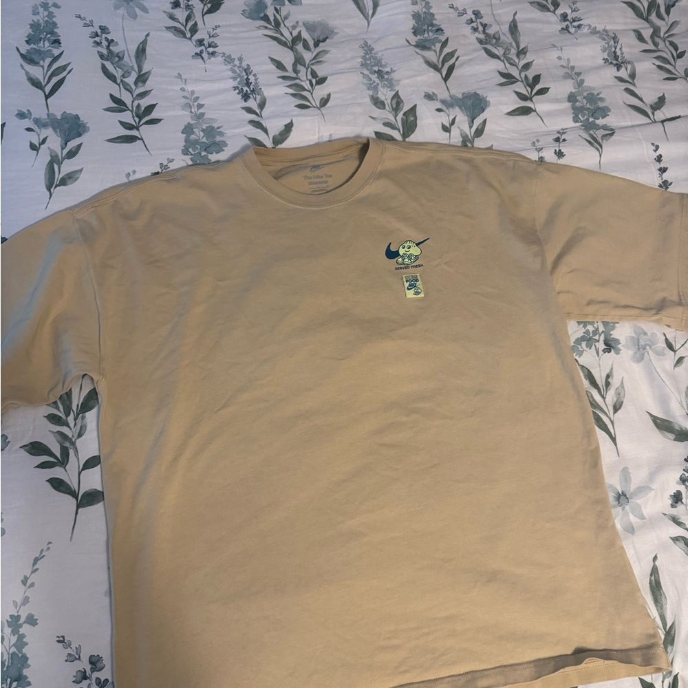 Nike Beige Short Sleeve Tee with Graphic